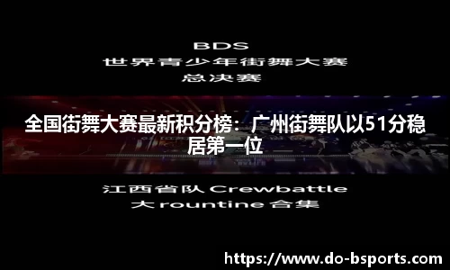 全国街舞大赛最新积分榜：广州街舞队以51分稳居第一位